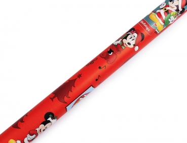 Geschenkpapier Weihnachtsmotive Kinder Disney Micky Maus rot 70cmx2m